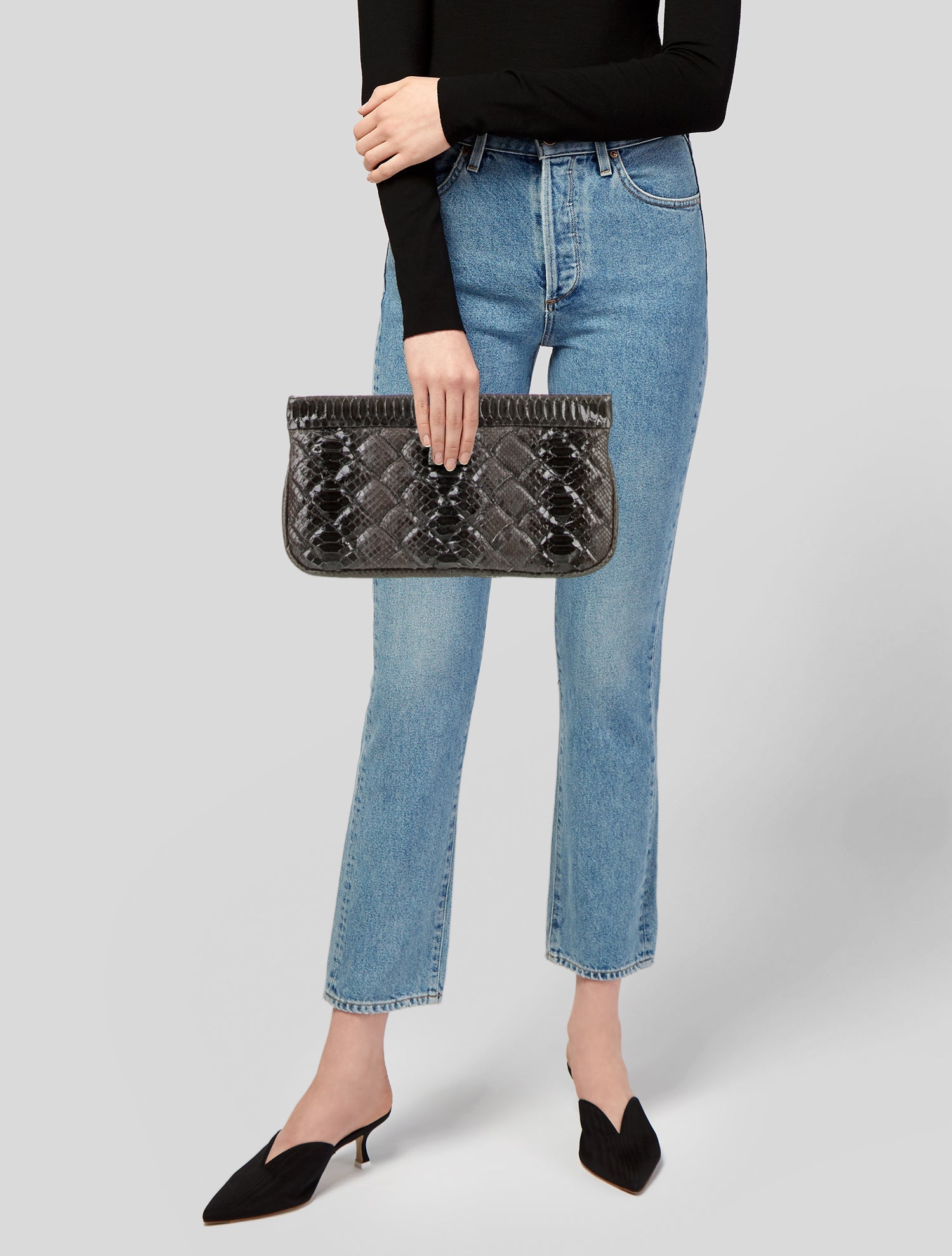 Bottega Veneta Snakeskin Clutch
