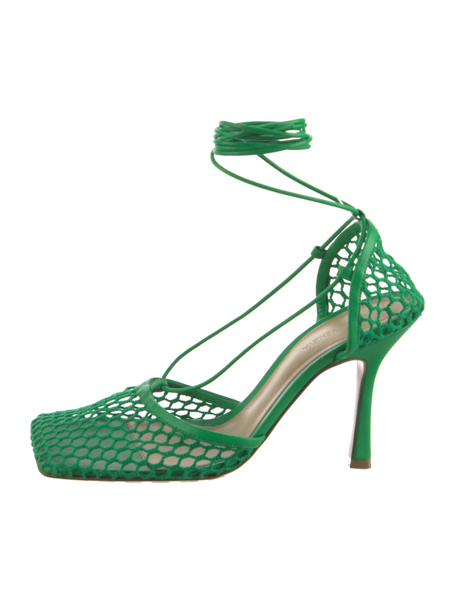 Bottega Veneta Mesh Cutout Accent Slingback Pumps