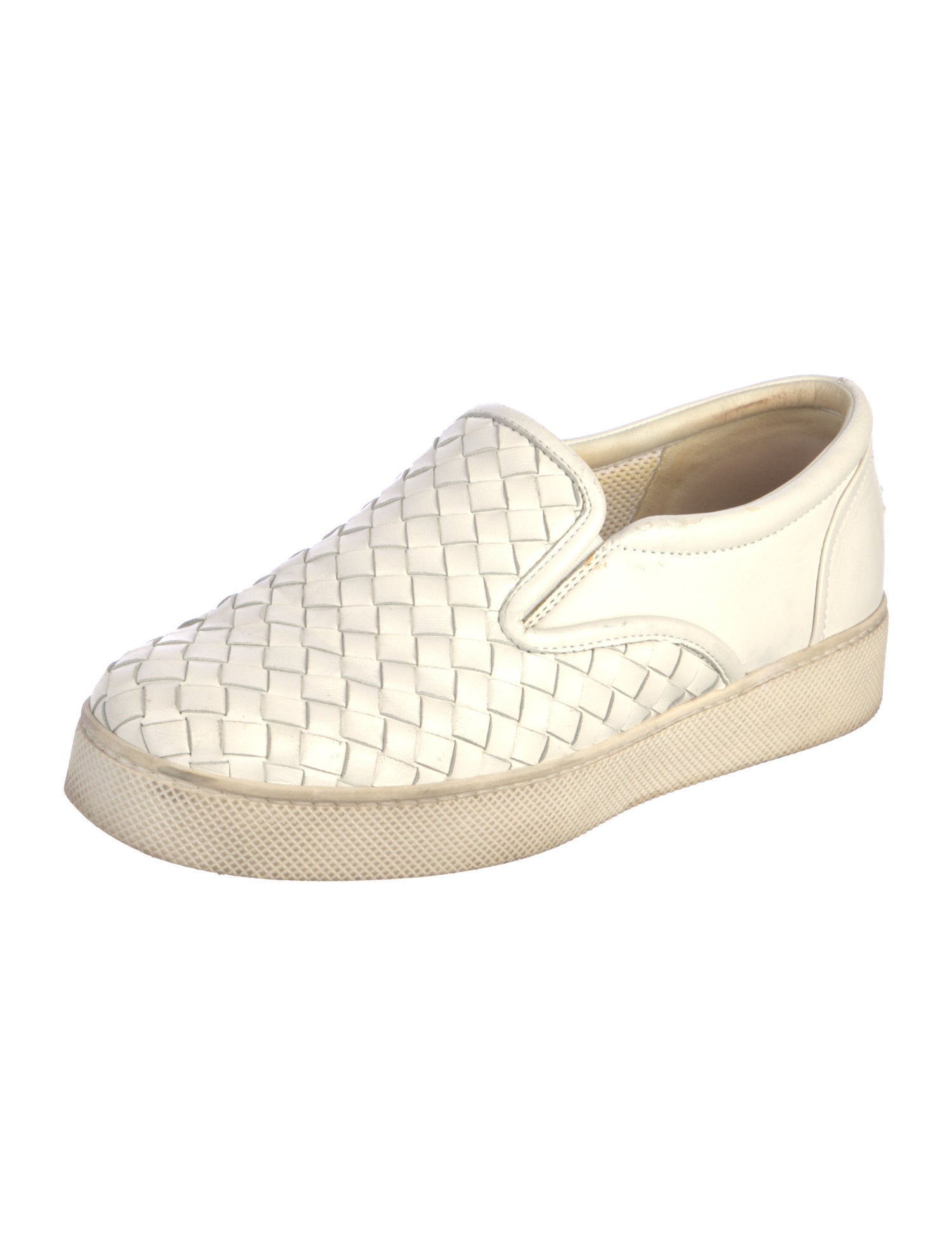Bottega Veneta Intrecciato Weave Leather Sneakers