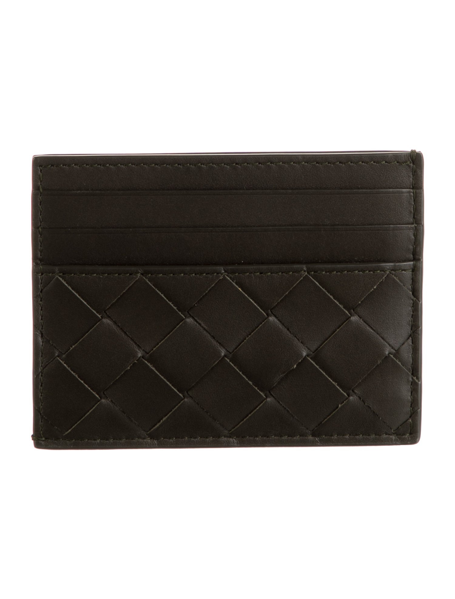 Bottega Veneta Intrecciato Weave Lambskin Card Holder