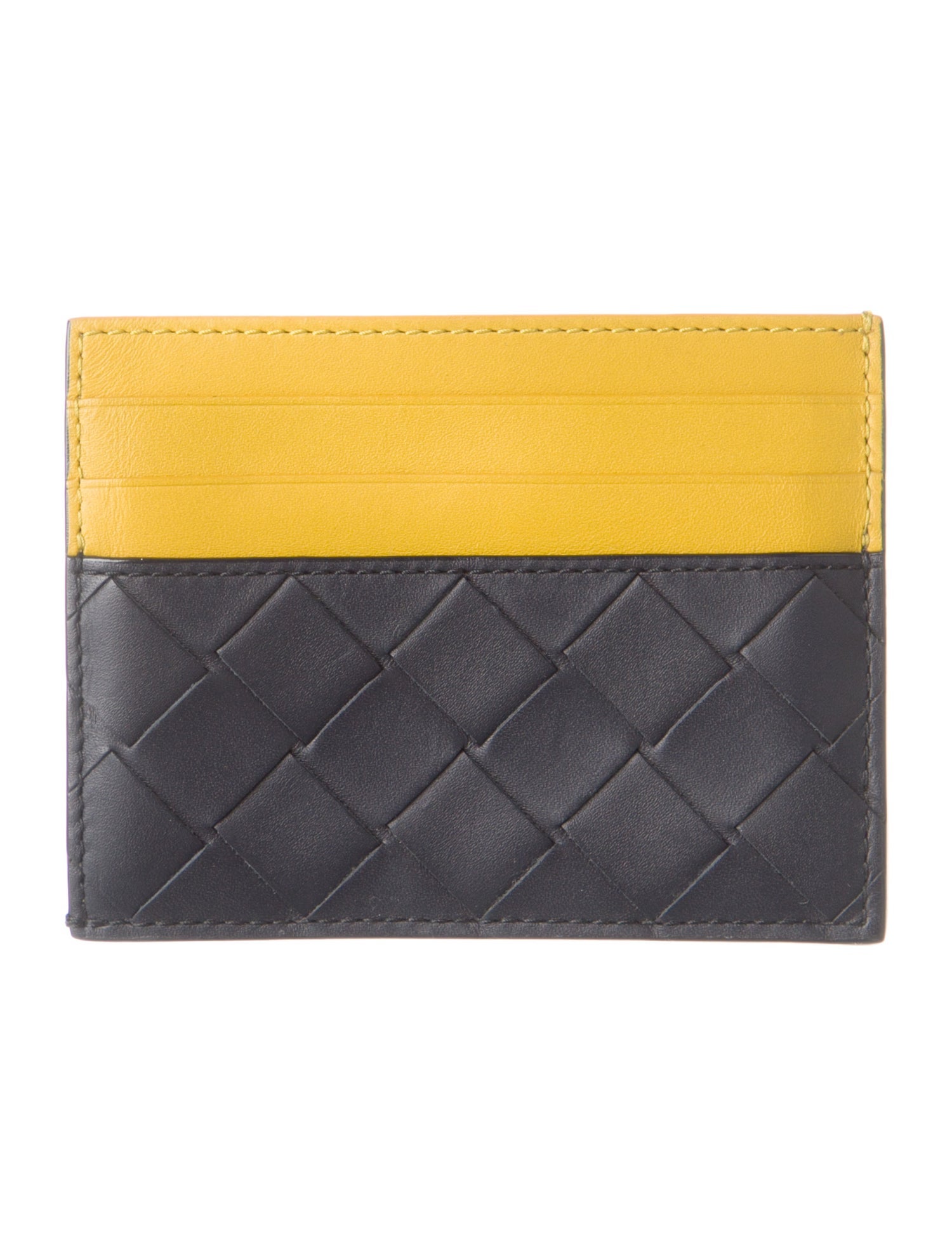 Bottega Veneta Intrecciato Weave Leather Card Holder