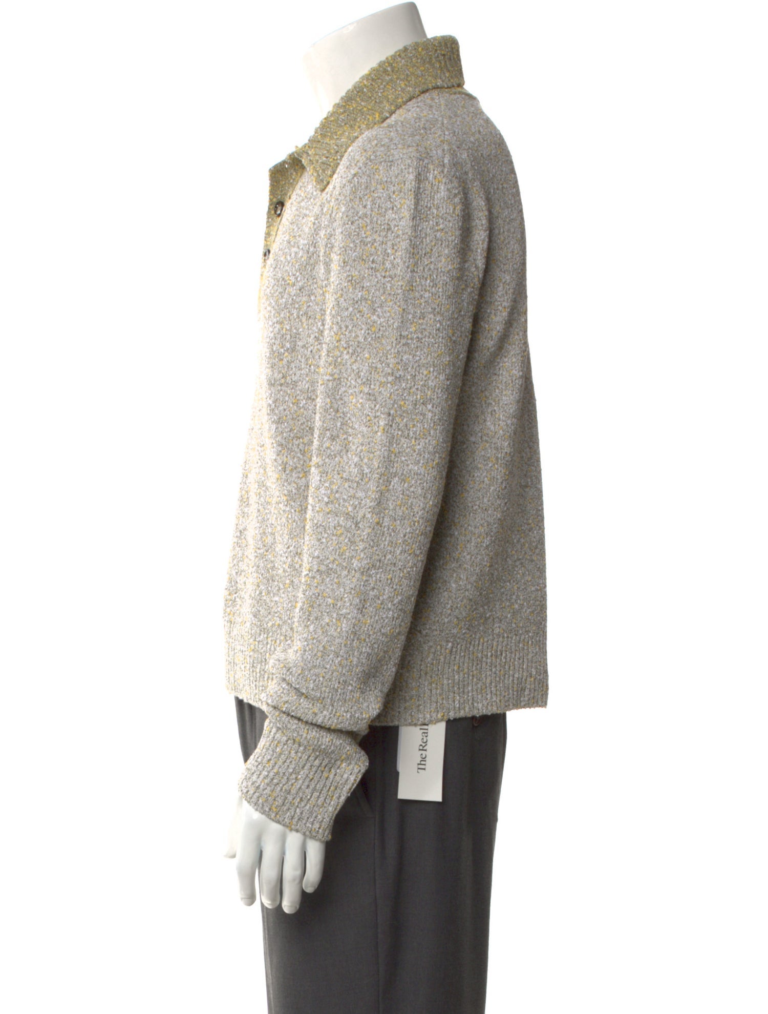 Bottega Veneta Collar Long Sleeve Polo Sweater