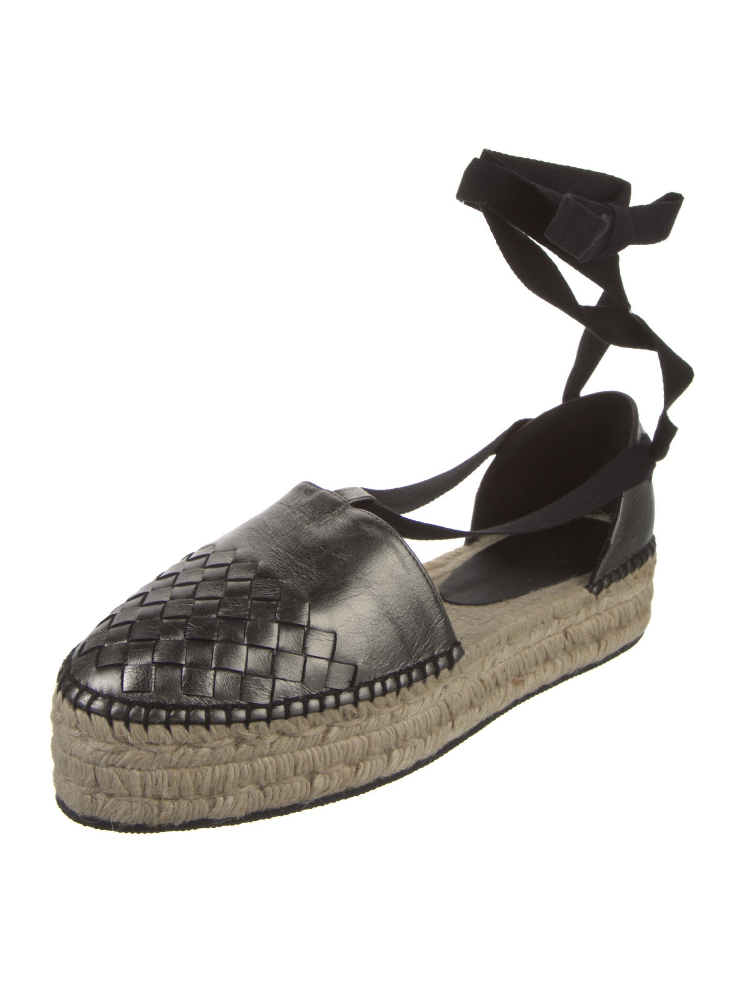 Bottega Veneta Intrecciato Weave Leather Espadrilles