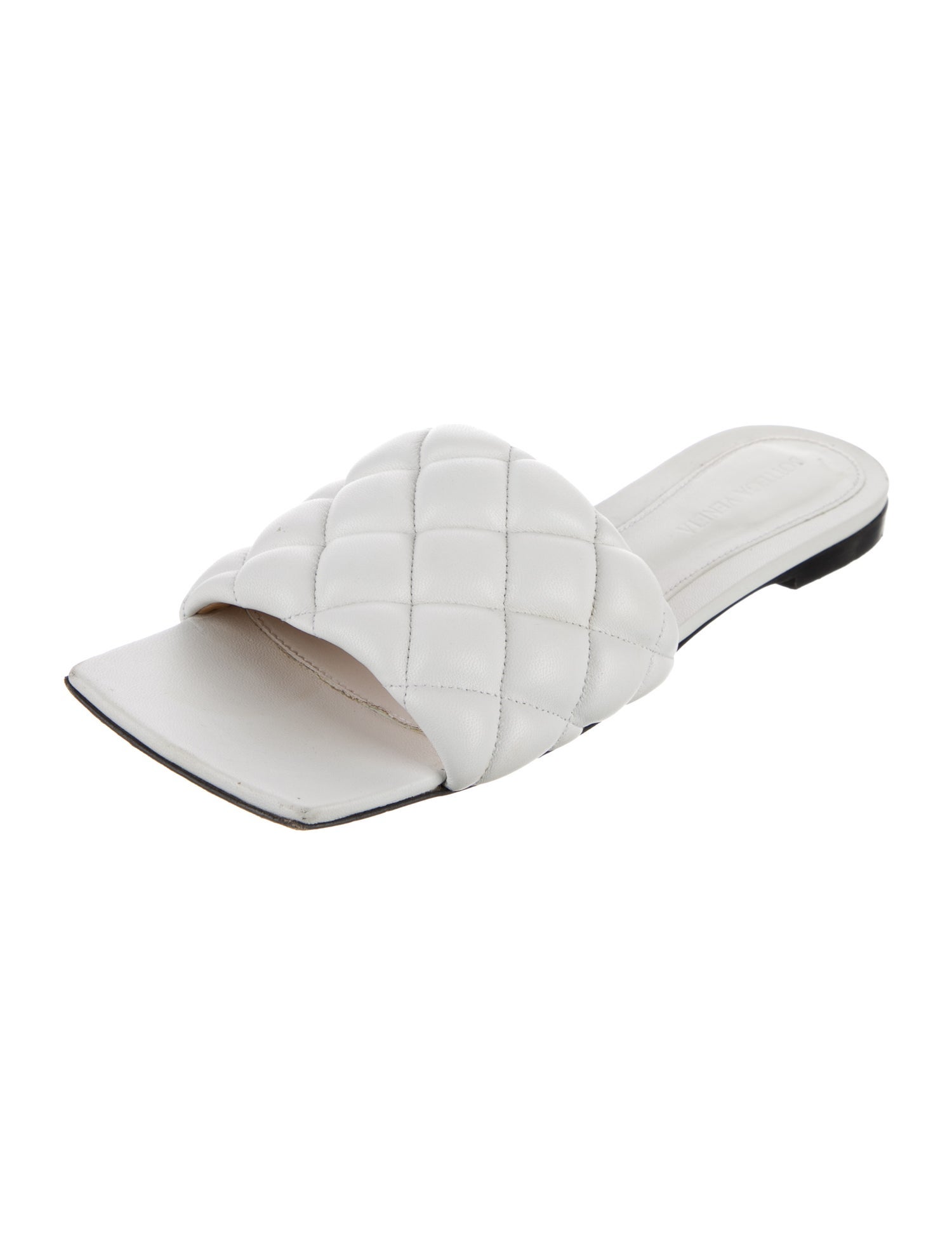 Bottega Veneta Intrecciato Weave Leather Slides