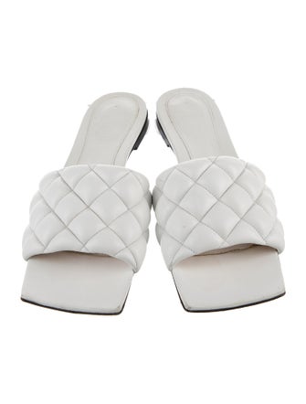 Bottega Veneta Intrecciato Weave Leather Slides