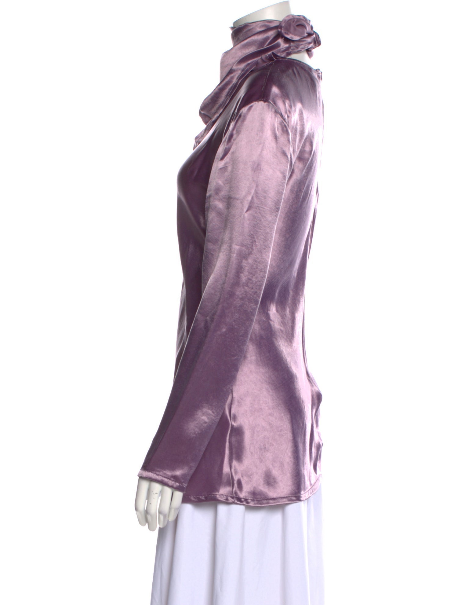 Bottega Veneta Silk Cowl Neck Sweatshirt