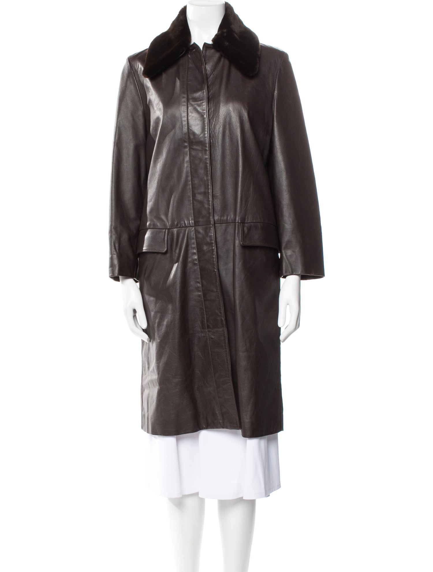 Bottega Veneta Leather Coat