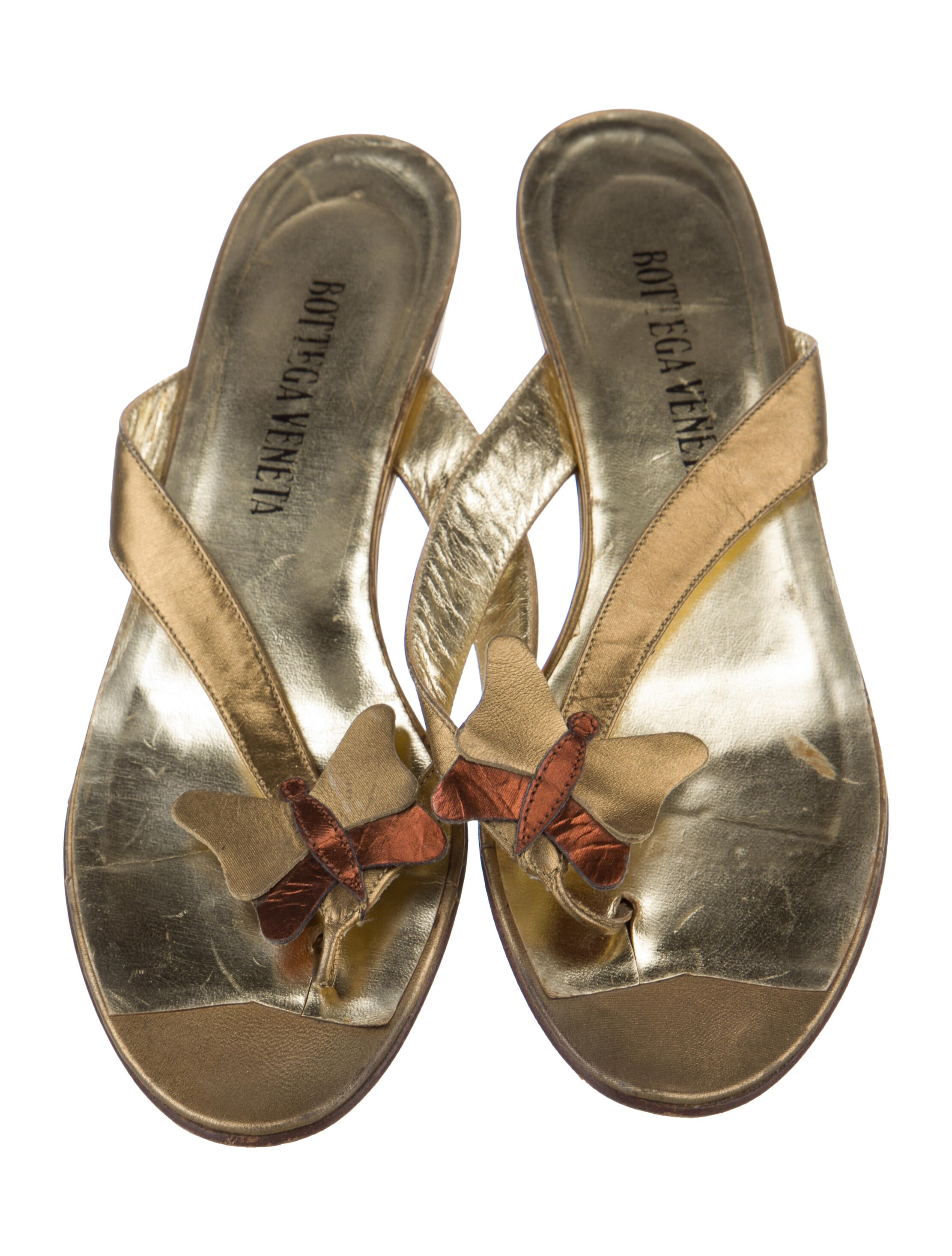 Bottega Veneta Leather Flip Flops