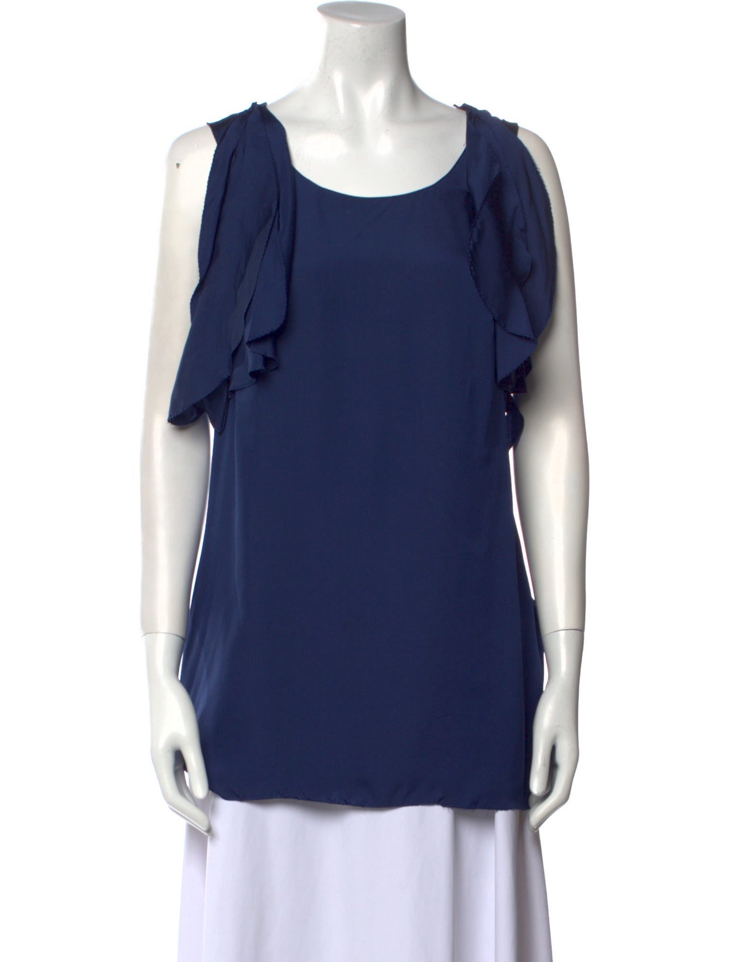 Bottega Veneta Silk Scoop Neck Top