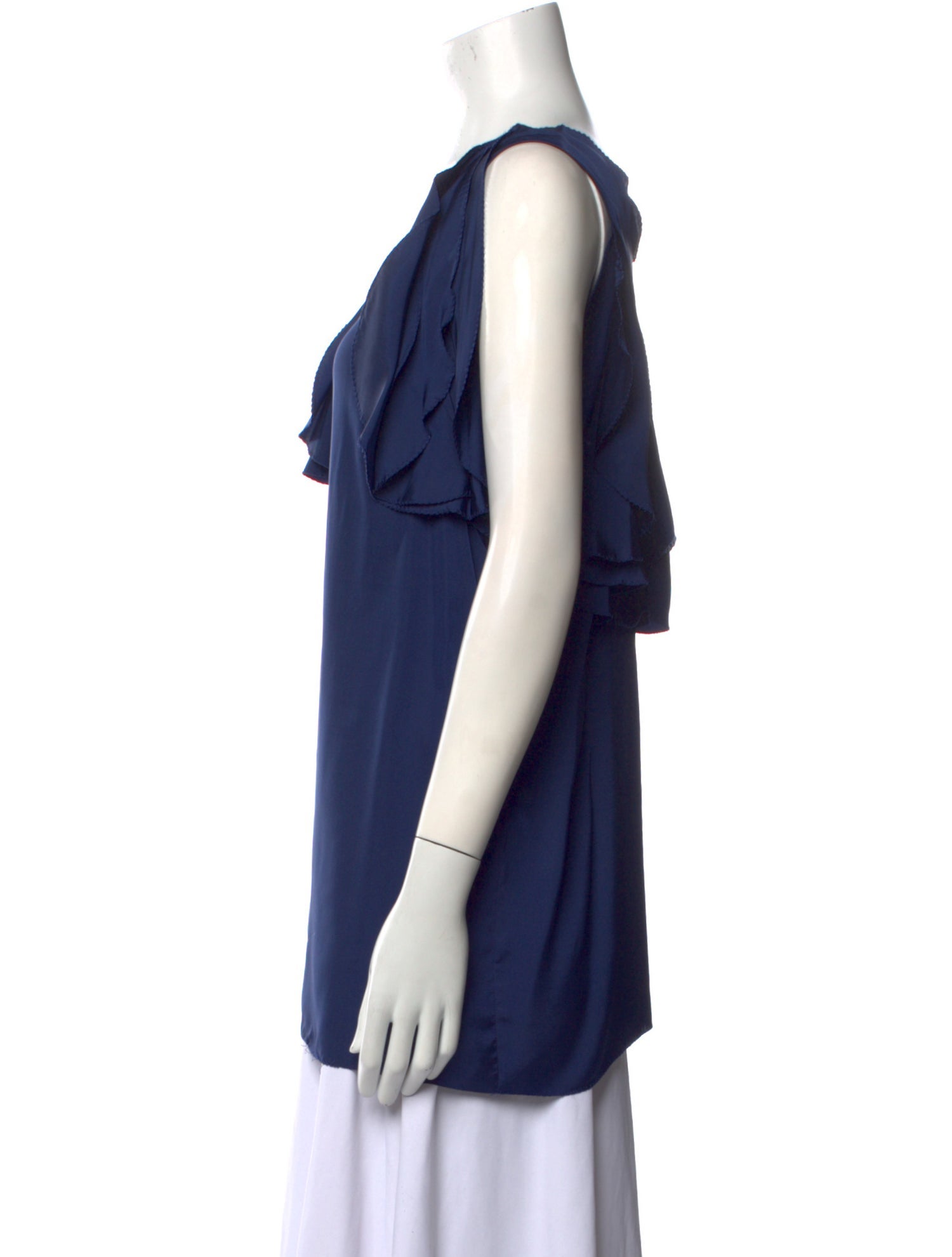 Bottega Veneta Silk Scoop Neck Top