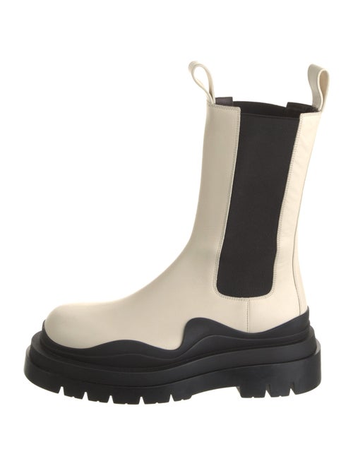Bottega Veneta Leather Colorblock Pattern Chelsea Boots