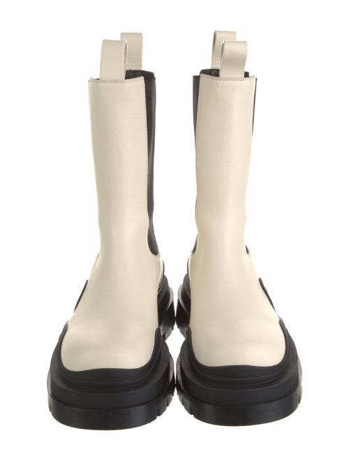 Bottega Veneta Leather Colorblock Pattern Chelsea Boots