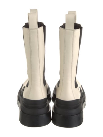 Bottega Veneta Leather Colorblock Pattern Chelsea Boots