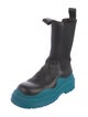 Bottega Veneta Leather Colorblock Pattern Rain Boots