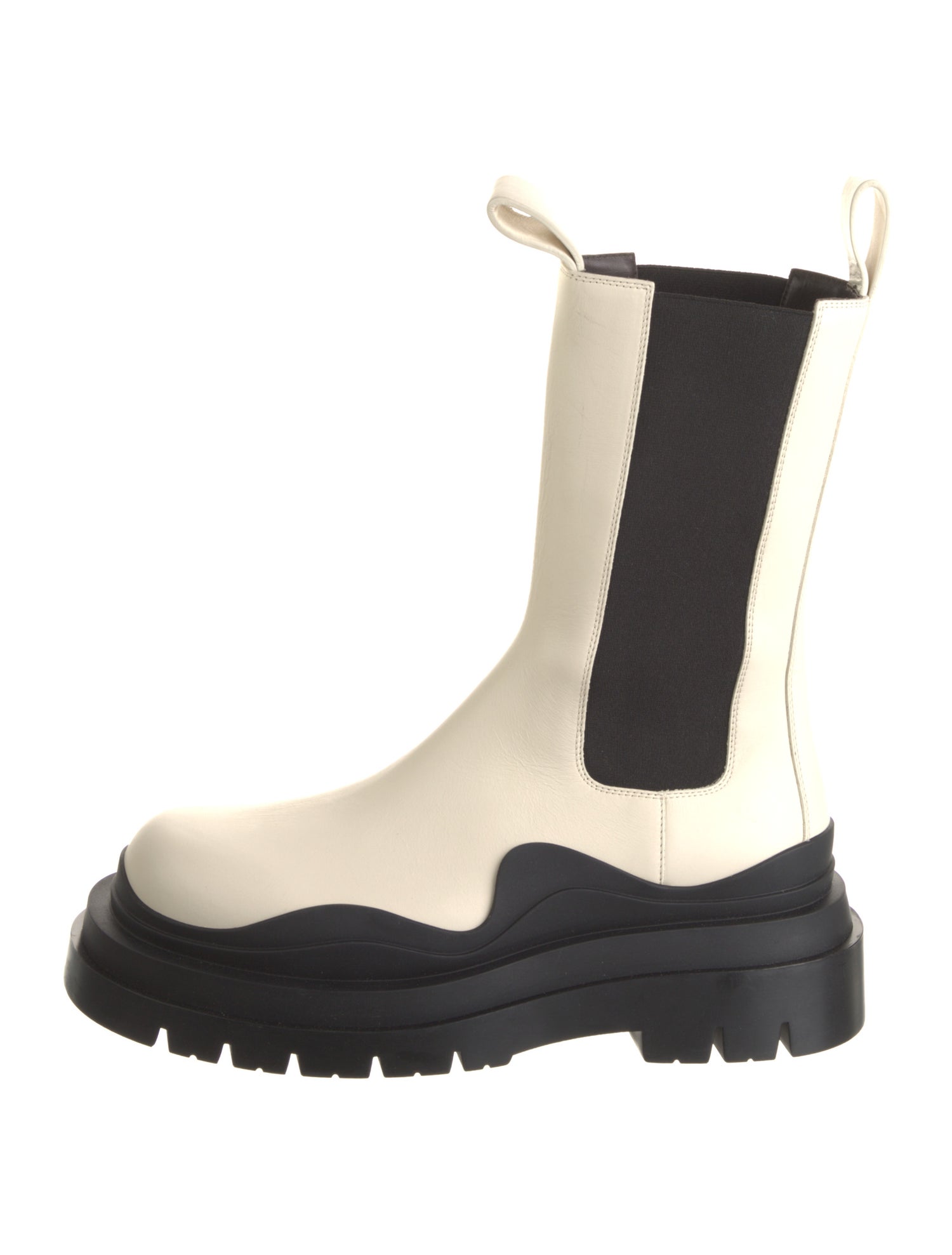 Bottega Veneta Leather Colorblock Pattern Chelsea Boots