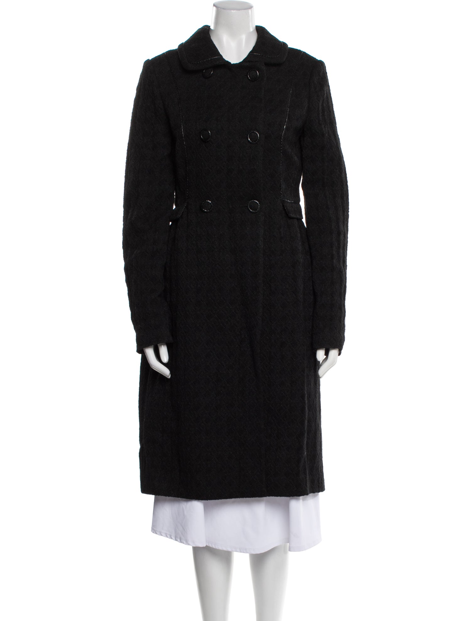 Bottega Veneta Wool Printed Trench Coat