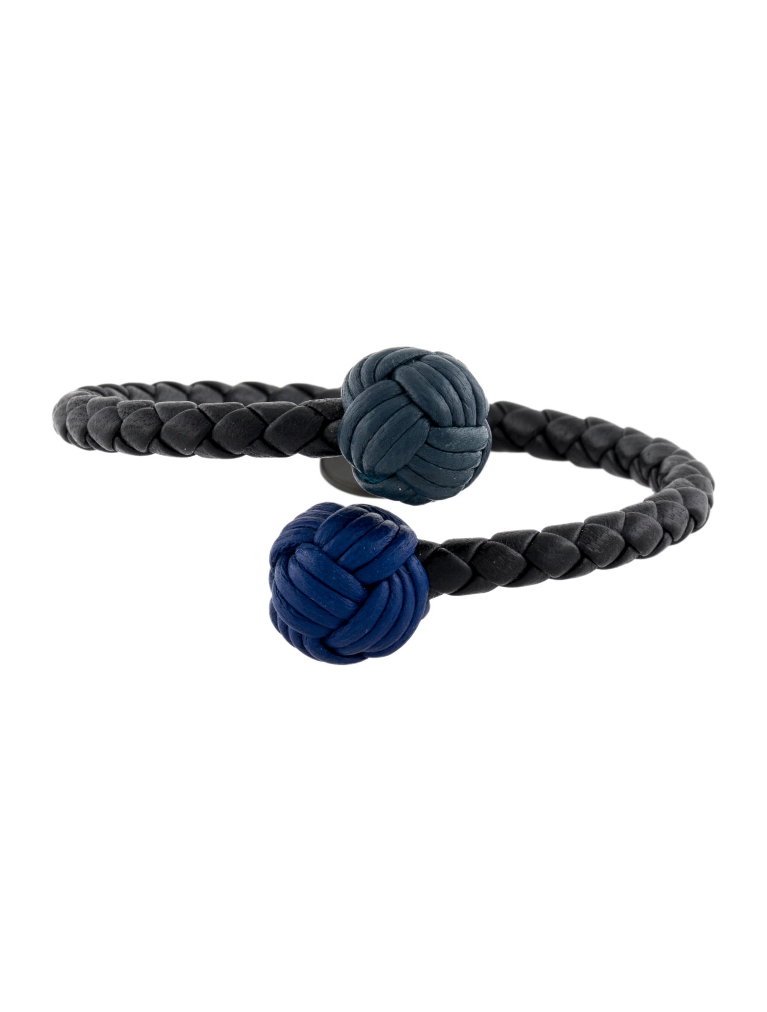 Bottega Veneta Intrecciato Woven Leather Cuff Bracelet