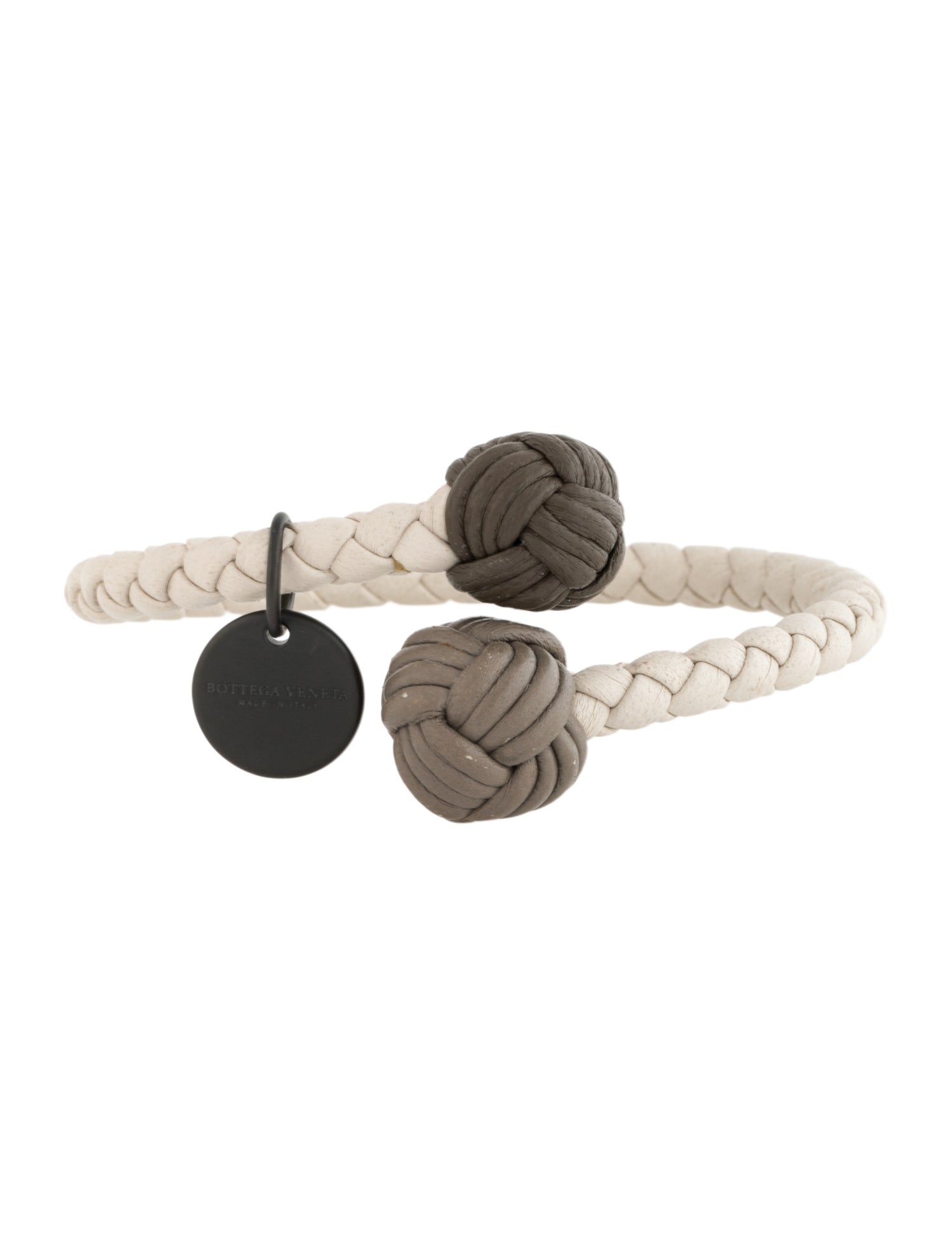 Bottega Veneta Intrecciato Woven Leather Cuff Bracelet