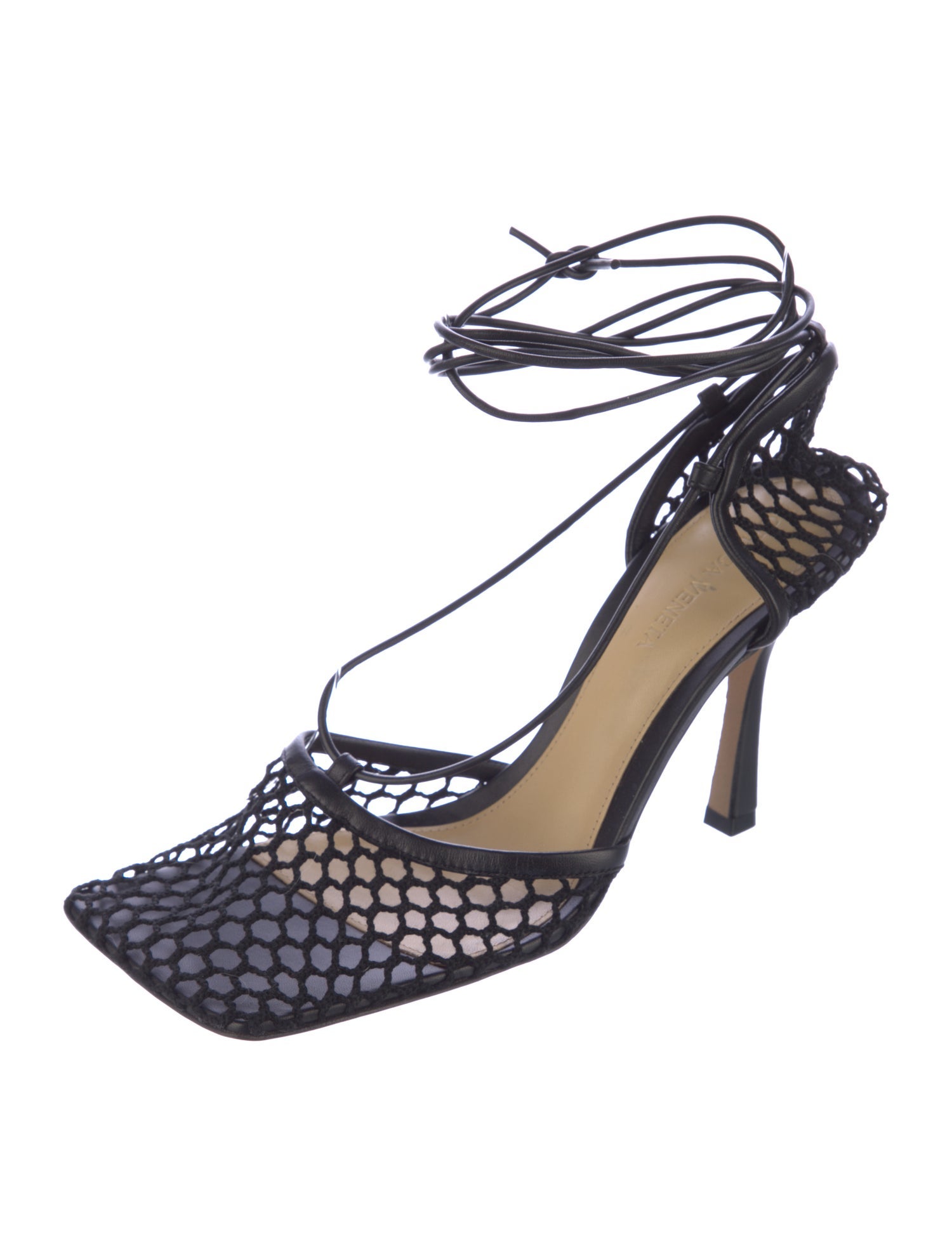 Bottega Veneta Mesh T-Strap Pumps