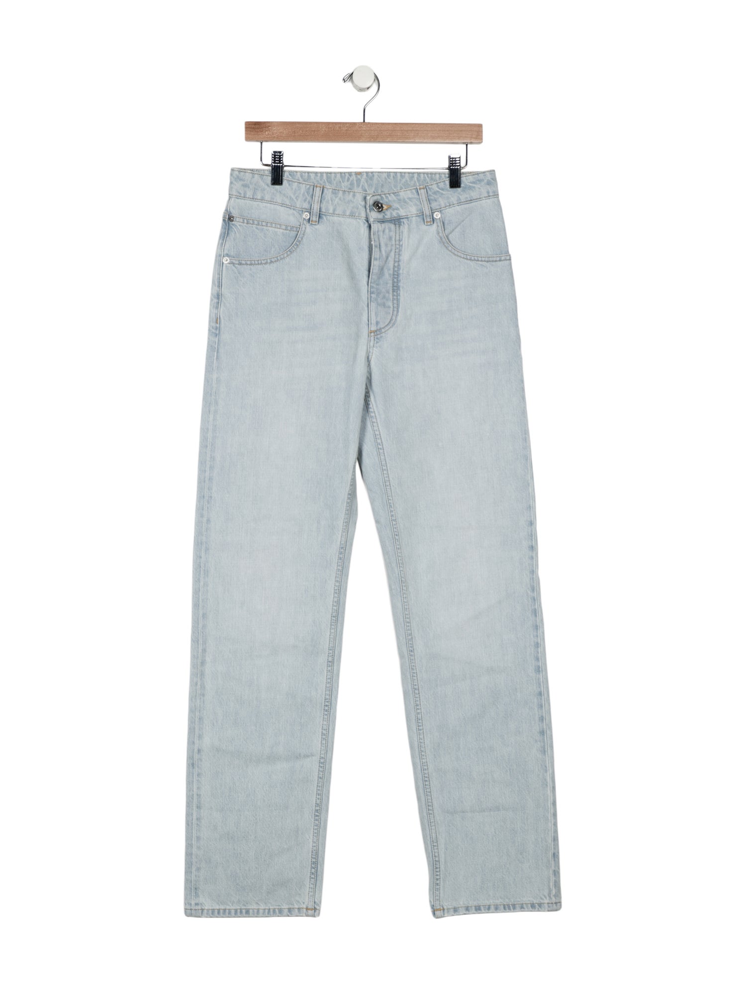 Bottega Veneta High-Rise Straight Leg Jeans