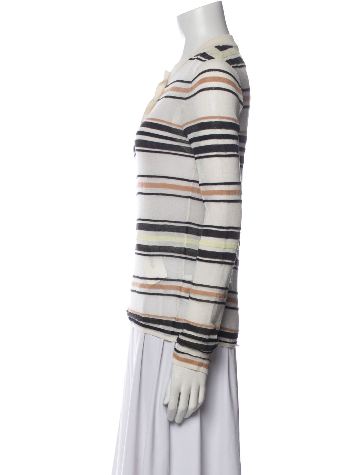 Bottega Veneta Striped Crew Neck Top