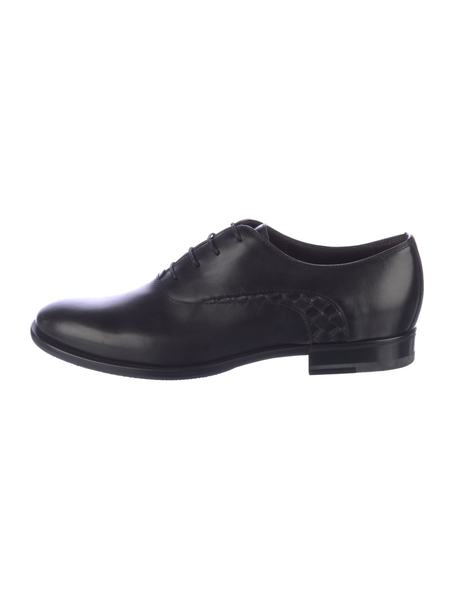 Bottega Veneta Intrecciato Weave Leather Oxfords