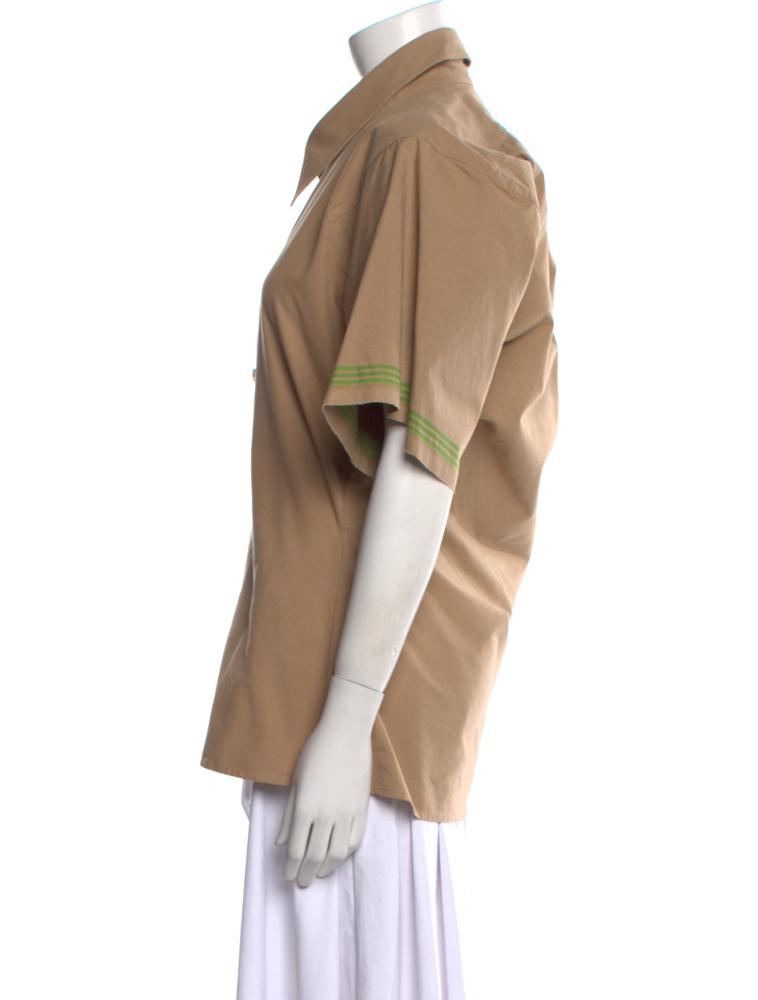 Bottega Veneta Short Sleeve Button-Up Top