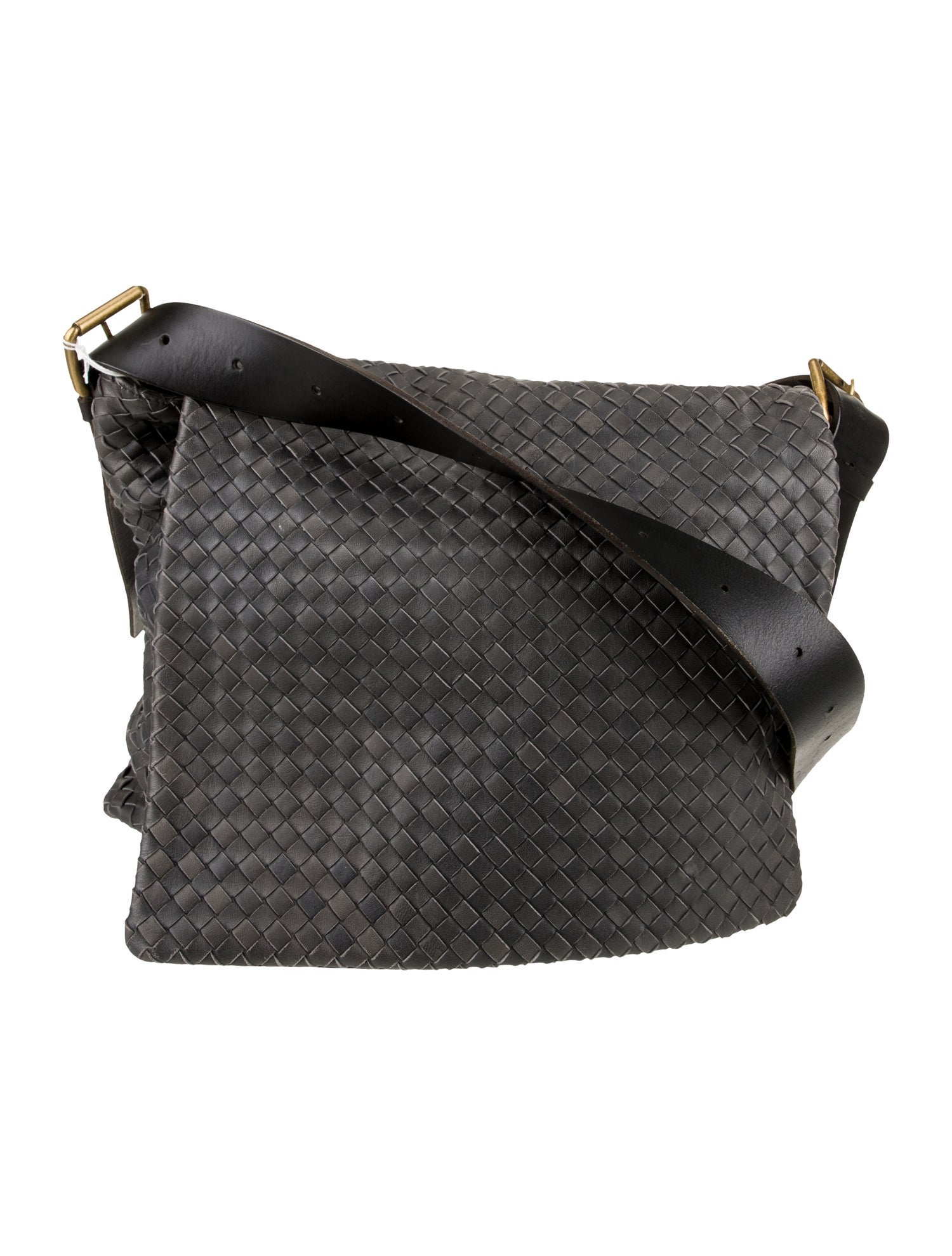 Bottega Veneta Intrecciato Messenger Bag Vintage - Brown