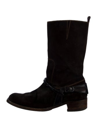 Bottega Veneta Intrecciato Weave Suede Boots