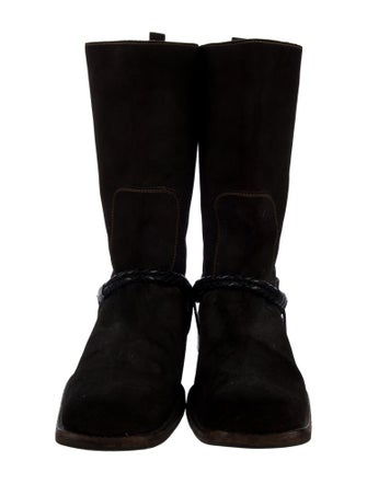 Bottega Veneta Intrecciato Weave Suede Boots
