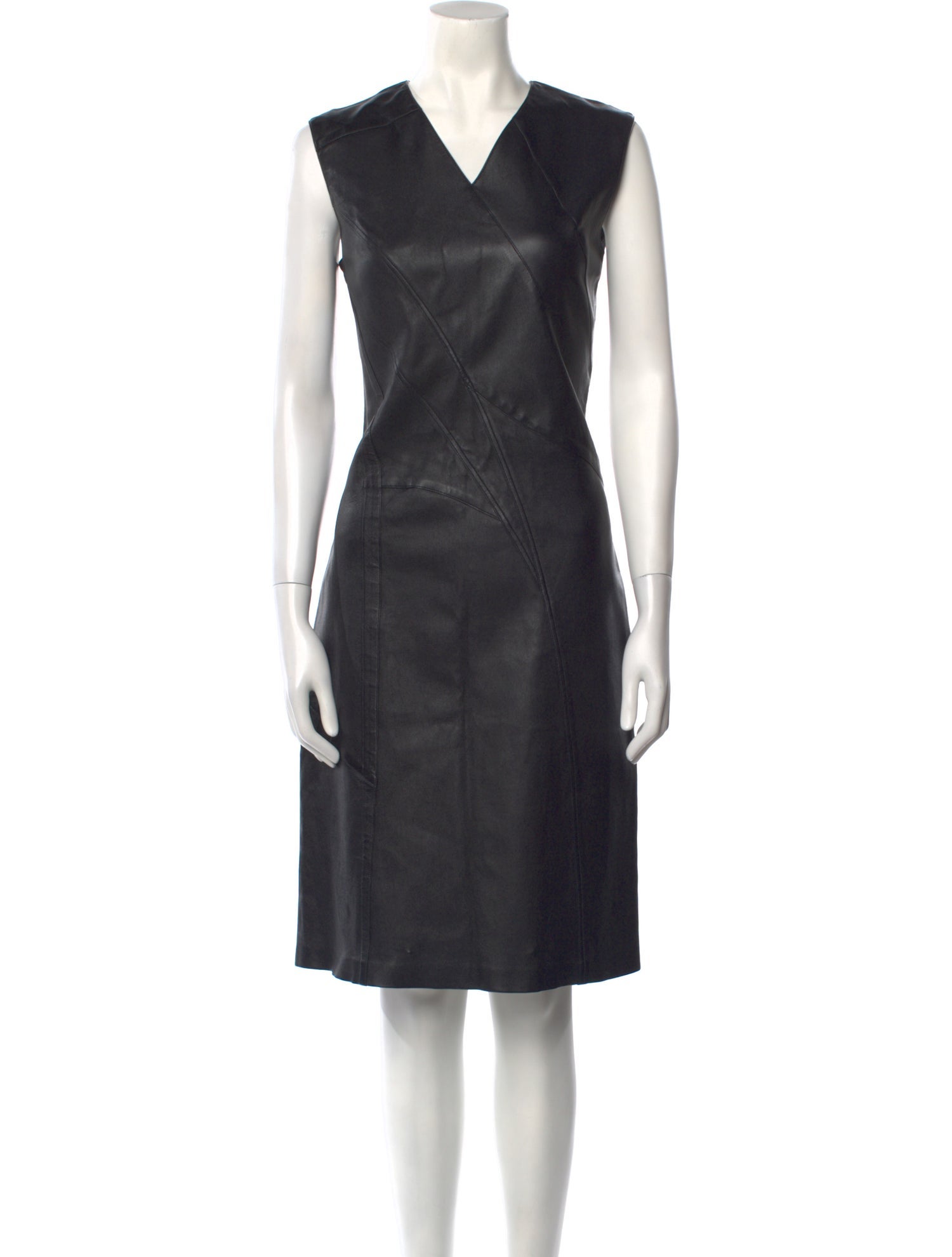 Bottega Veneta Leather Midi Length Dress