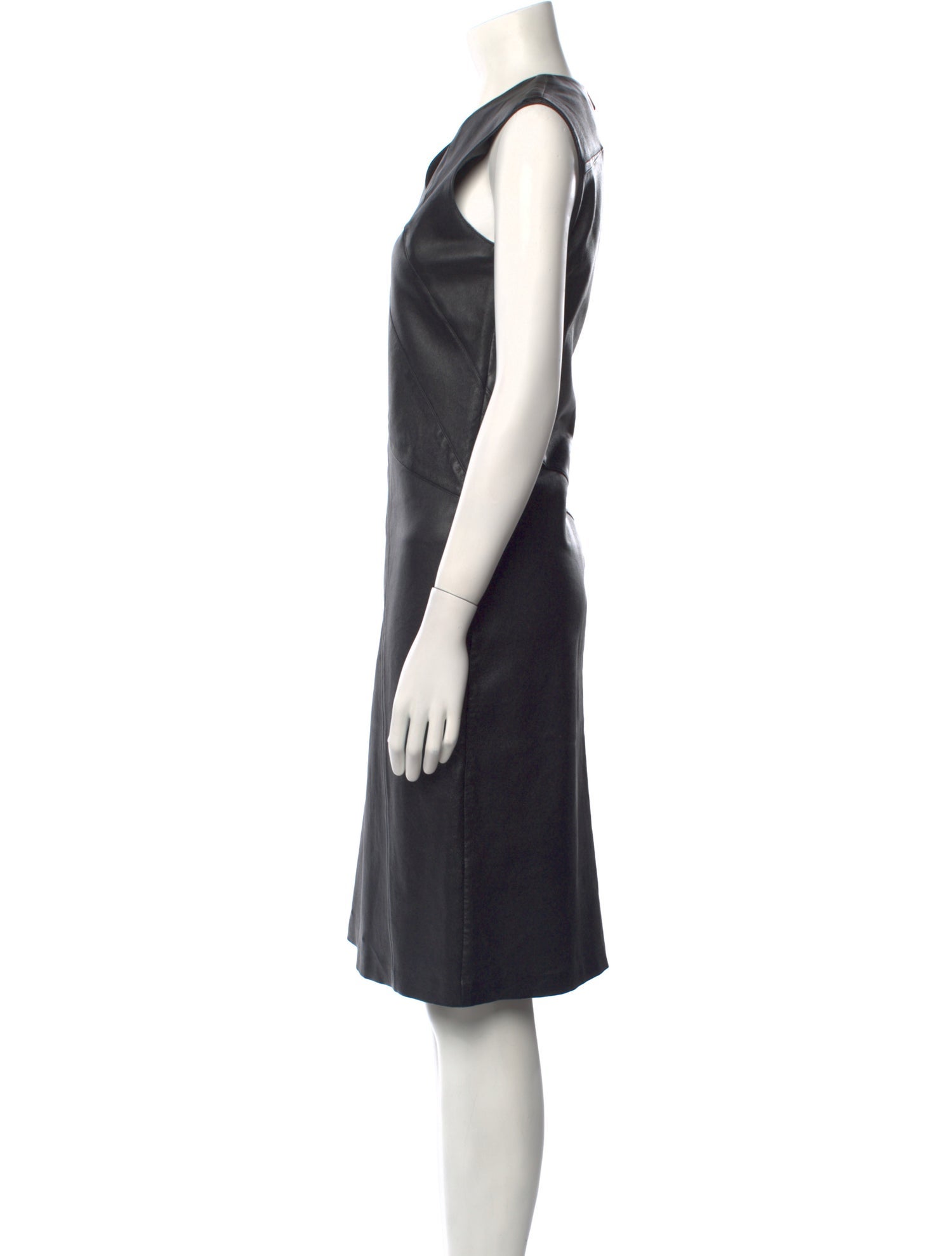 Bottega Veneta Leather Midi Length Dress