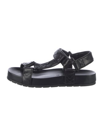 Bottega Veneta Intrecciato Weave Leather T-Strap Sandals