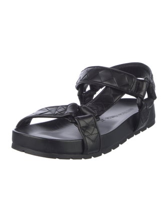 Bottega Veneta Intrecciato Weave Leather T-Strap Sandals