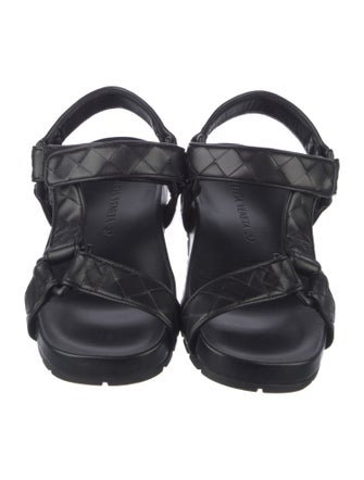 Bottega Veneta Intrecciato Weave Leather T-Strap Sandals