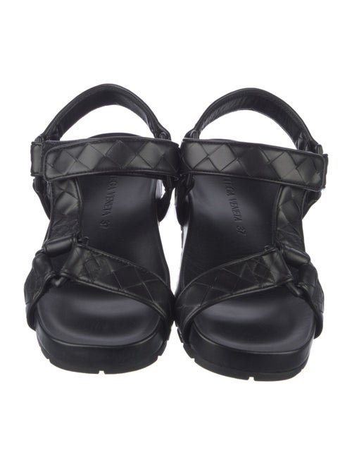 Bottega Veneta Intrecciato Weave Leather T-Strap Sandals