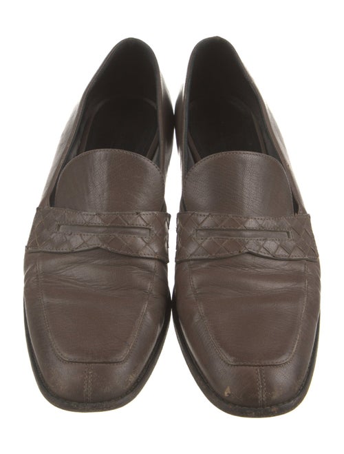 Bottega Veneta Intrecciato Weave Leather Loafers