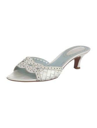 Bottega Veneta Intrecciato Weave Leather Slides