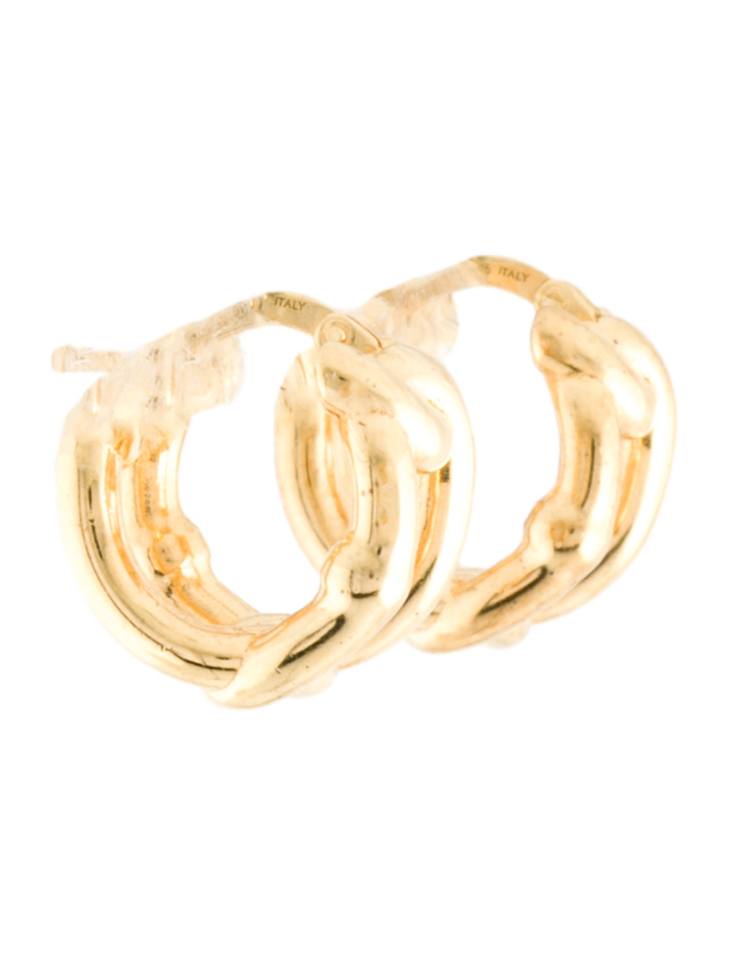 Bottega Veneta Knotted Huggie Earrings