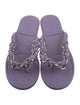 Bottega Veneta Leather Chain-Link Accents Slides