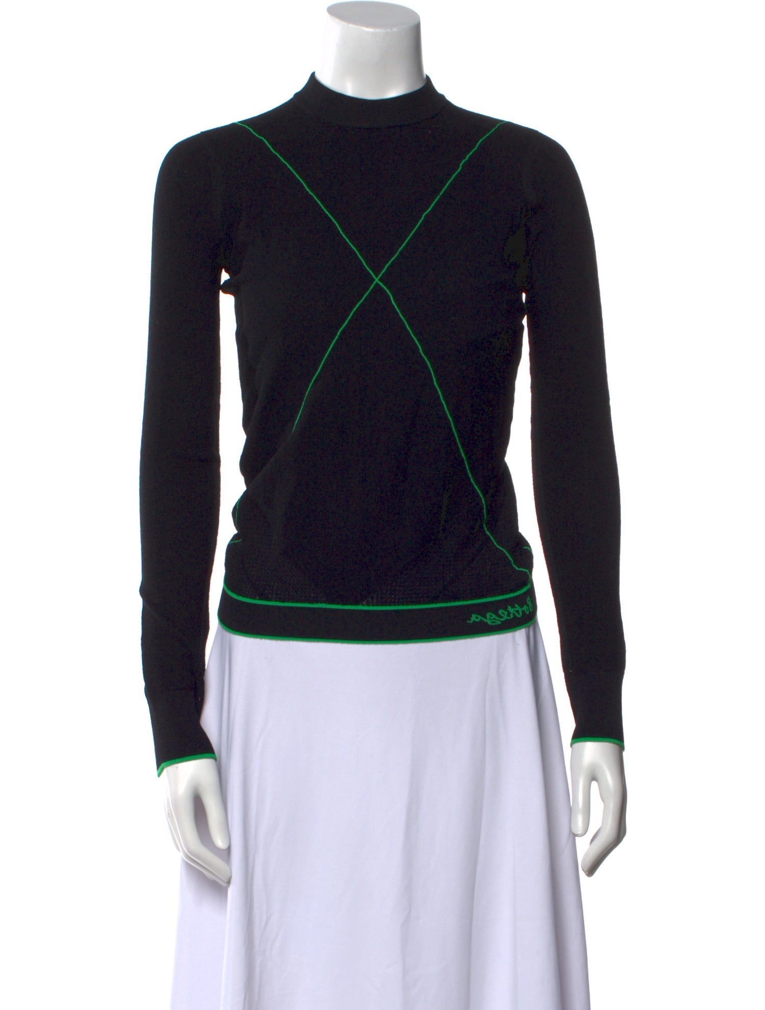 Bottega Veneta Mock Neck Long Sleeve Sweatshirt