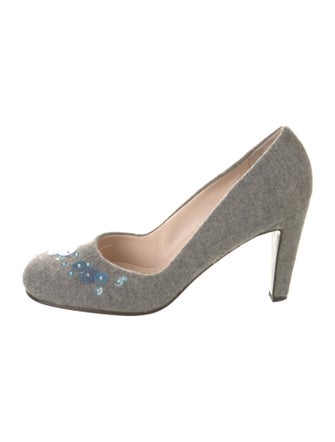 Bottega Veneta Wool Sequin Embellishments Pumps