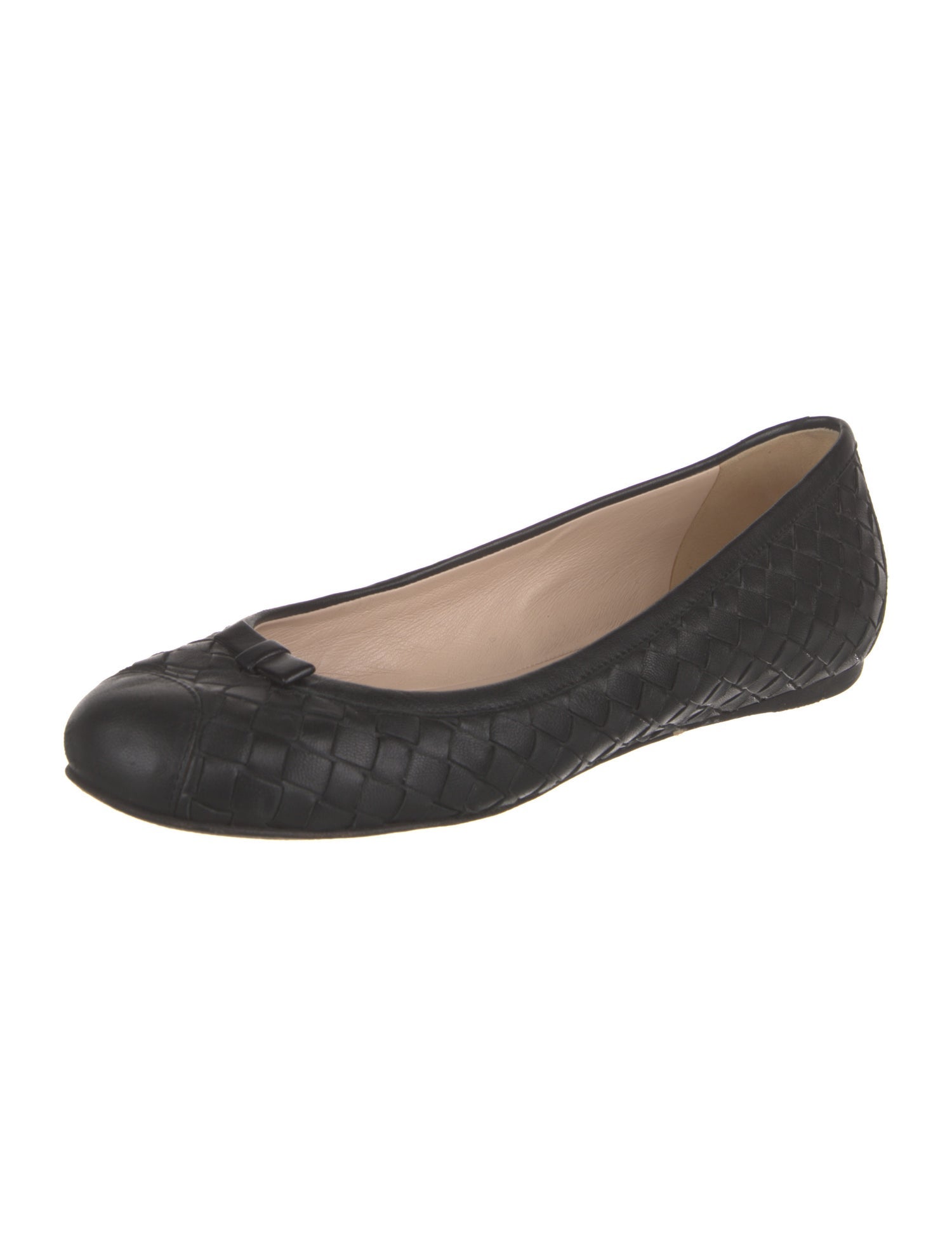 Bottega Veneta Intrecciato Weave Leather Ballet Flats