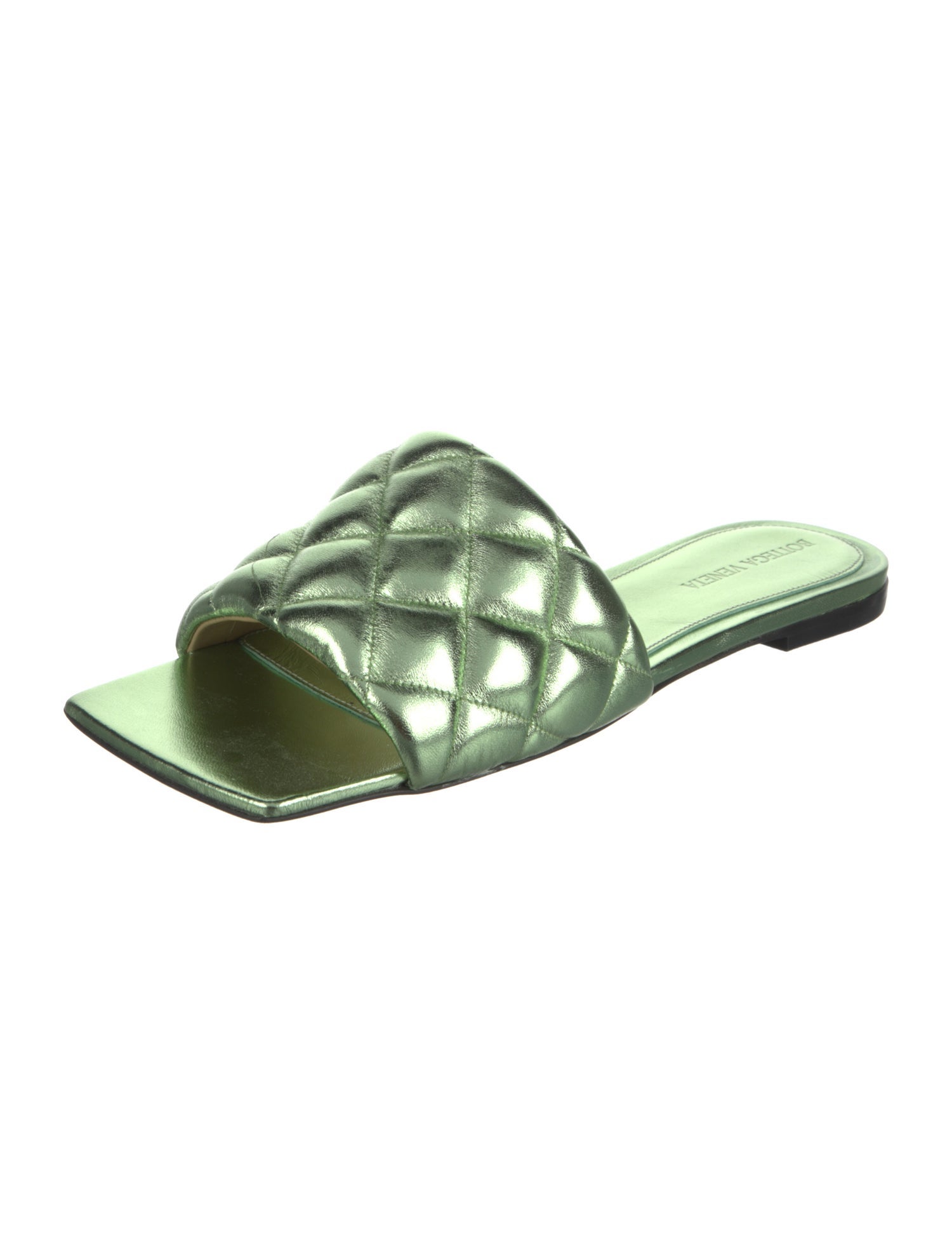 Bottega Veneta Leather Animal Print Slides