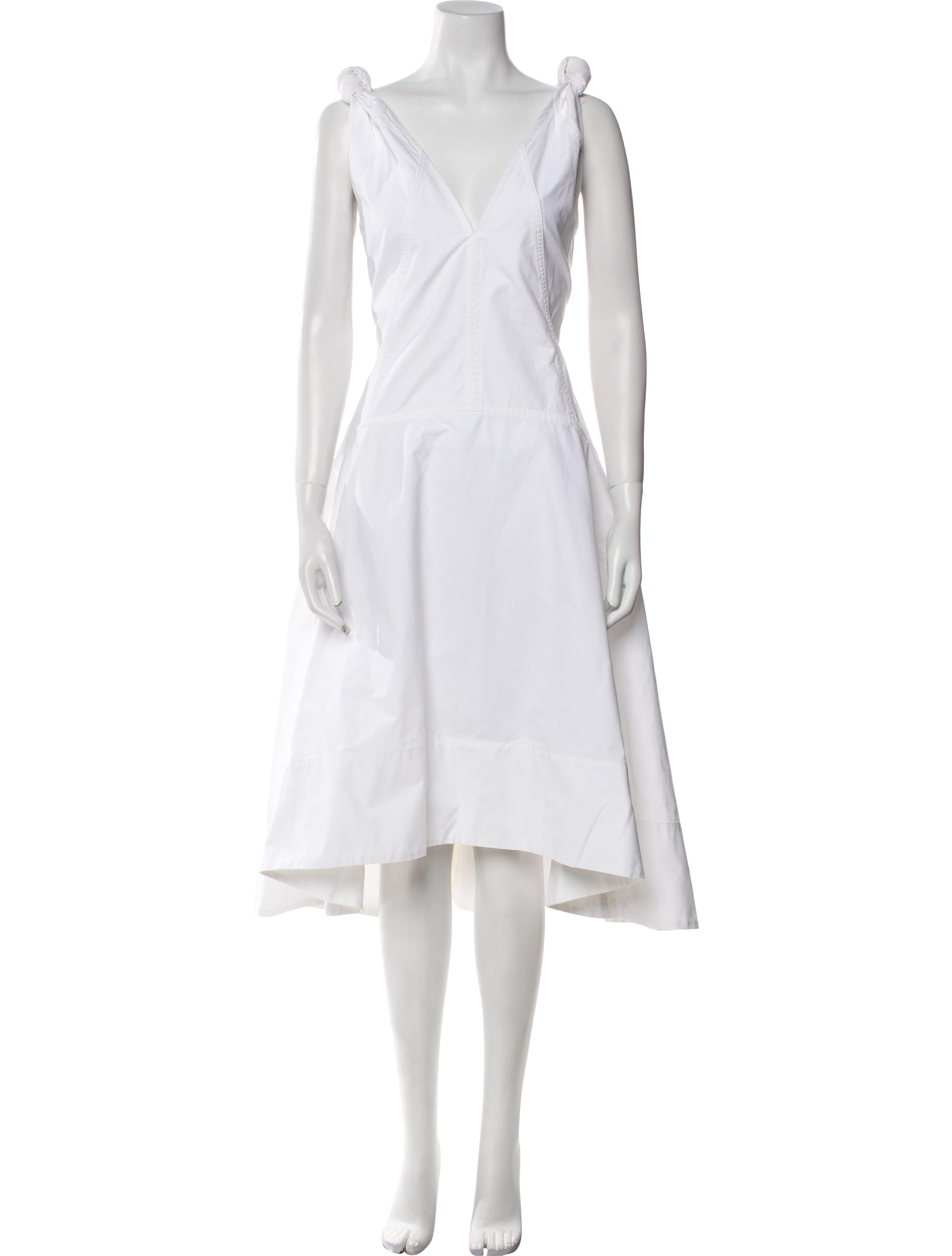 Bottega Veneta V-Neck Midi Length Dress