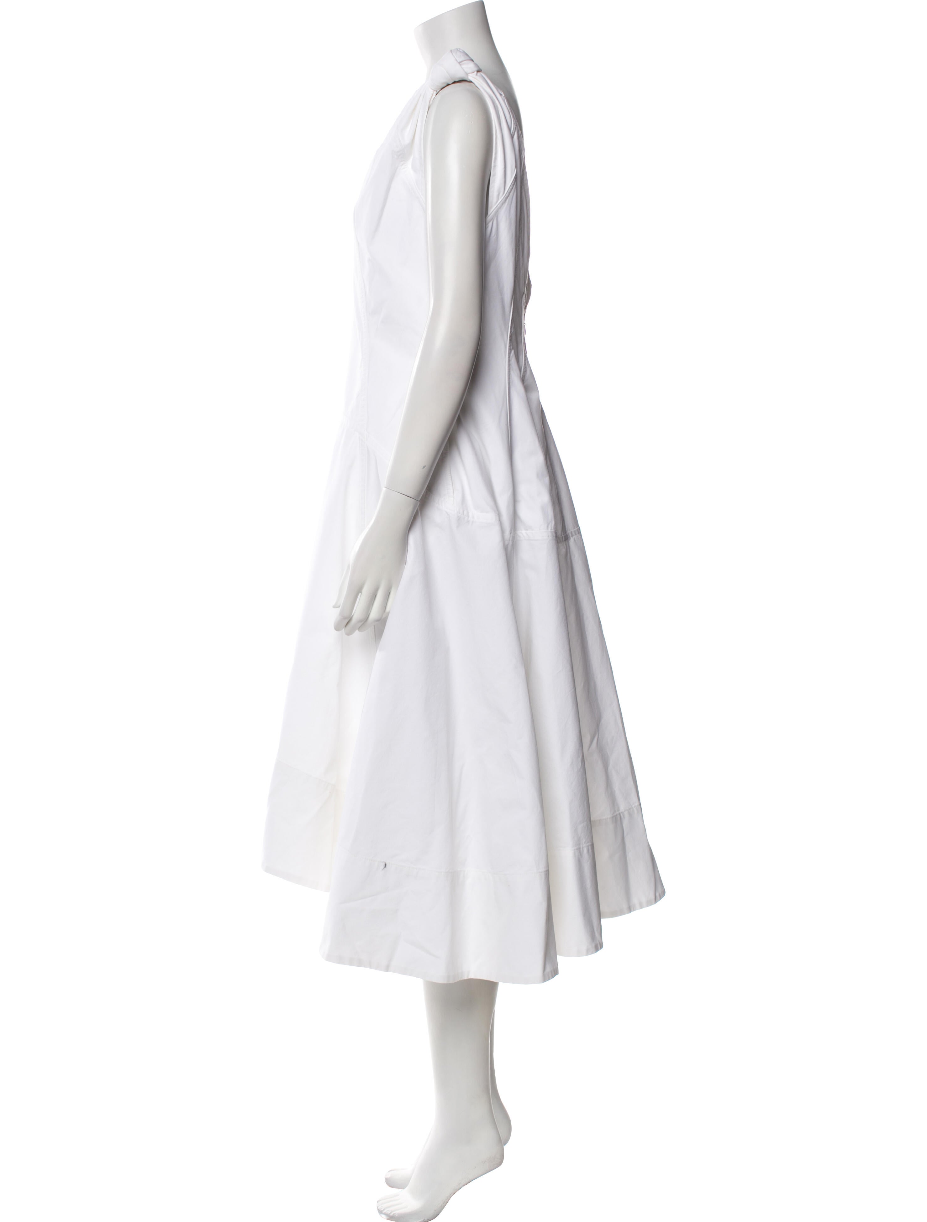 Bottega Veneta V-Neck Midi Length Dress