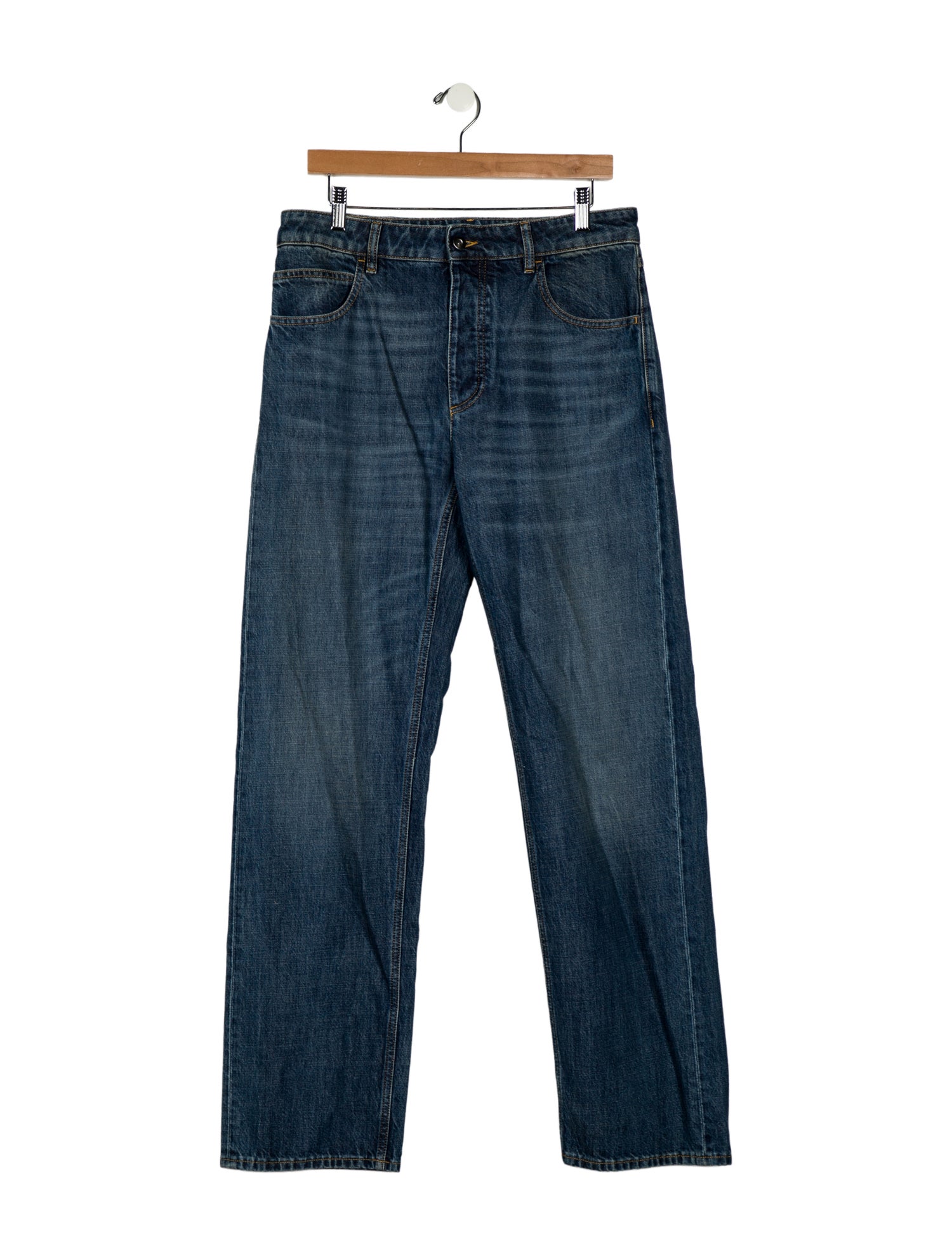 Bottega Veneta Mid-Rise Straight Leg Jeans