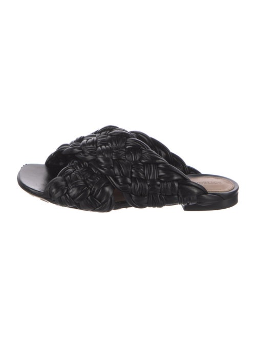 Bottega Veneta Intrecciato Weave Leather Slides