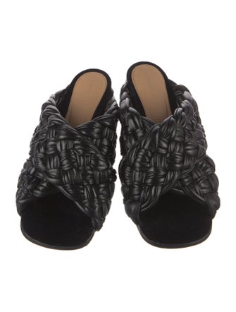 Bottega Veneta Intrecciato Weave Leather Slides