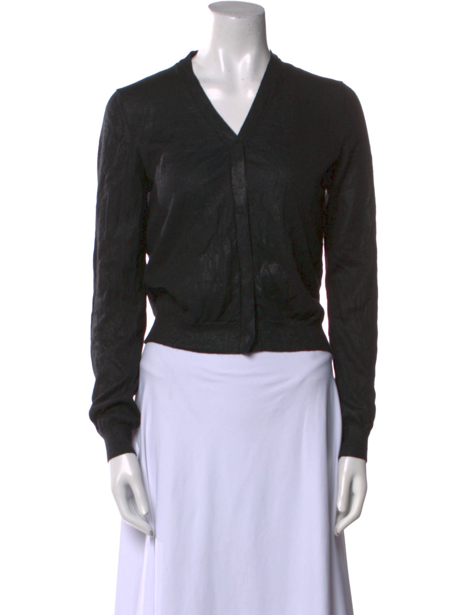 Bottega Veneta Cashmere V-Neck Crop Top